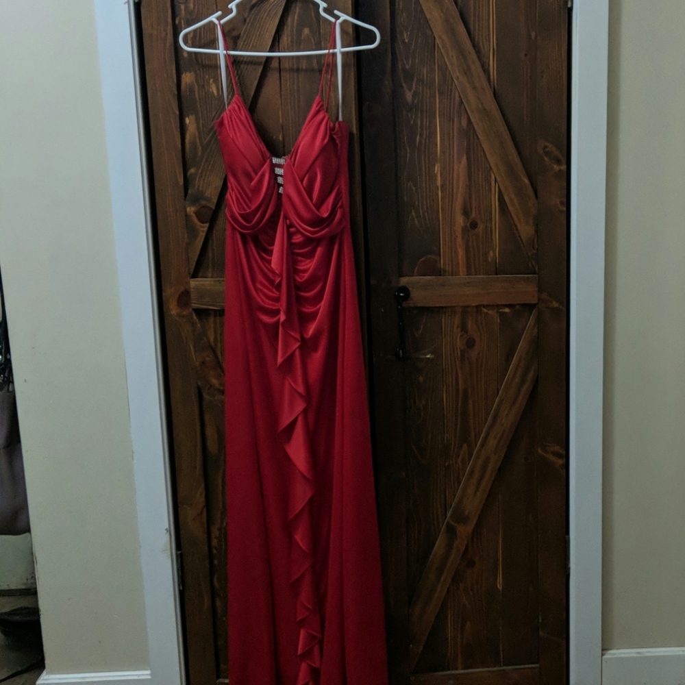 Formal red gown